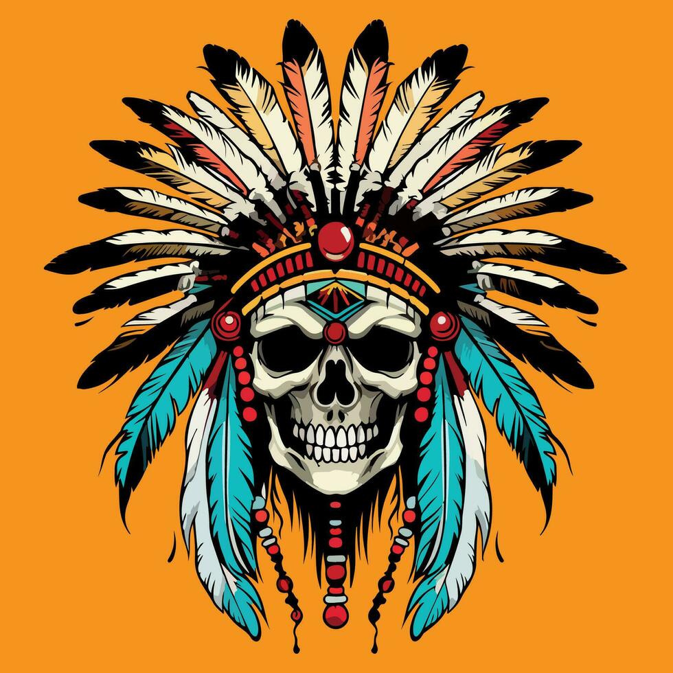 apache indian warrior head logo mascot vector illustration