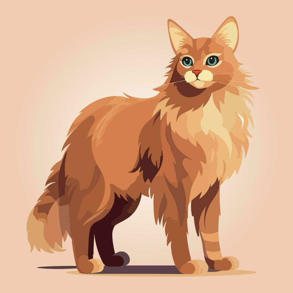 somalí gato gatito vector