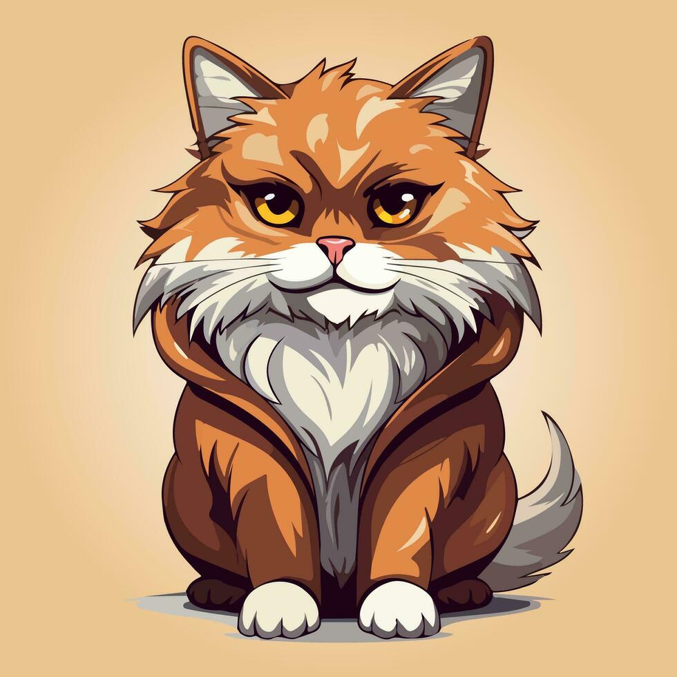 siberian cat vector illustration