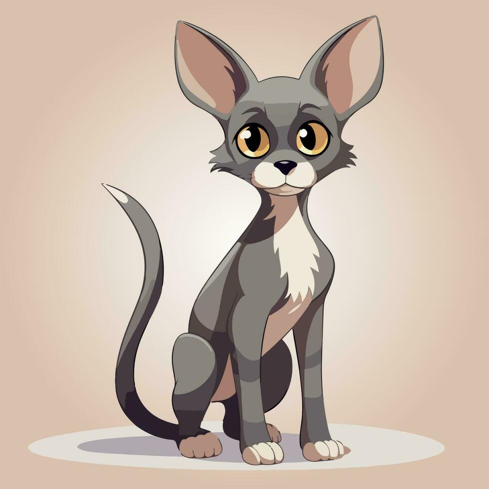 kawaii cute cat cartoon characters vector isolated illustration