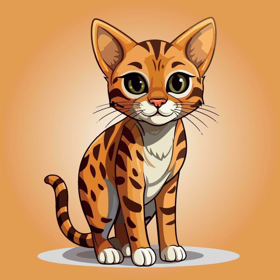 Ocicat  cartoon character vector isolated illustration
