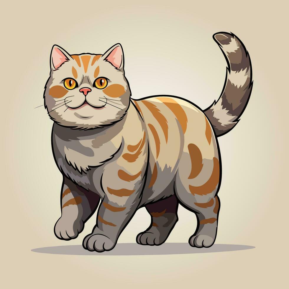 Bengala gato dibujos animados personaje vector aislado ilustración