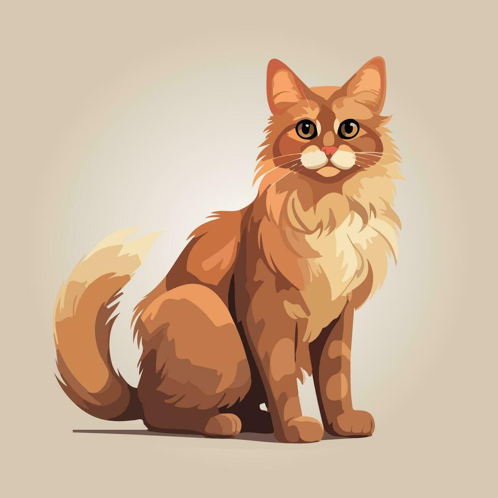 somali cat kitten vector