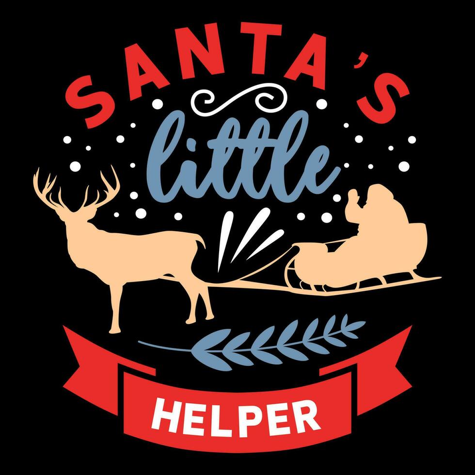 Santa's little helper rein deer vector