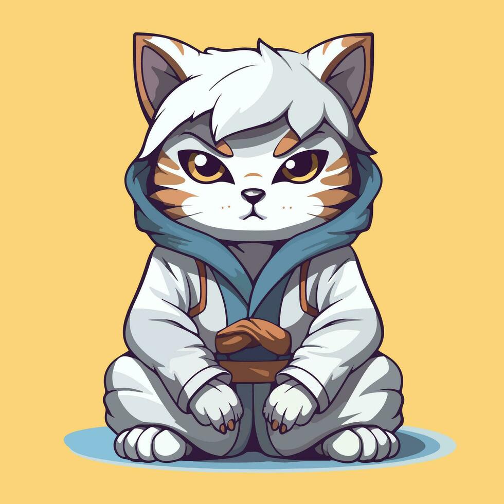Cute Cat character cartoon vector illustration