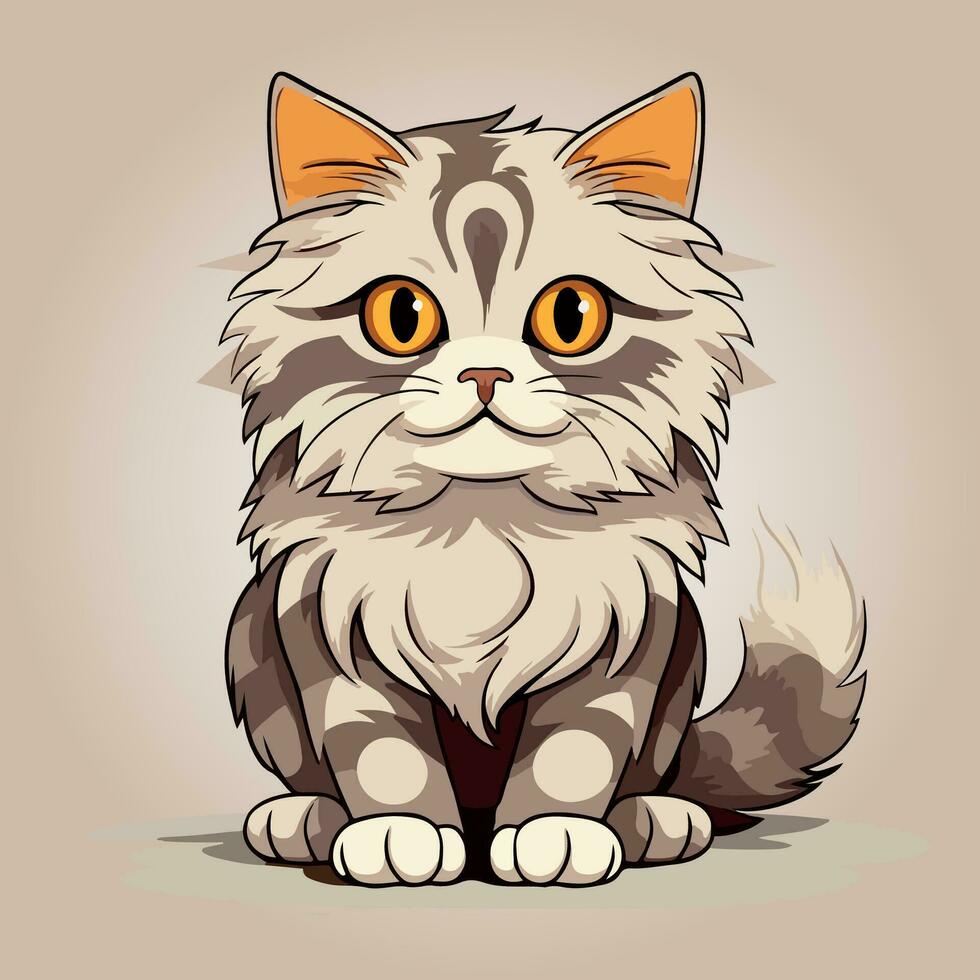 siberian cat vector illustration