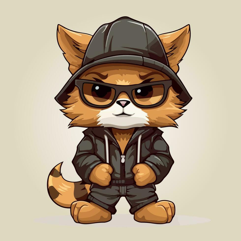 kawaii cute cat cartoon characters vector isolated illustration