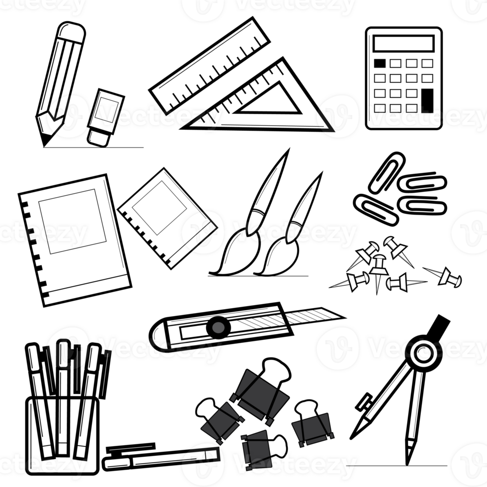 stationary tools craft color box items png