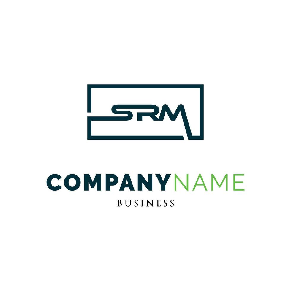Initial Letter SRM Icon Logo Design Template vector