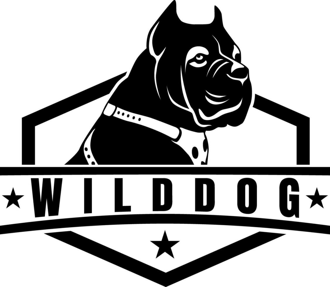 dog wild logo design vector art