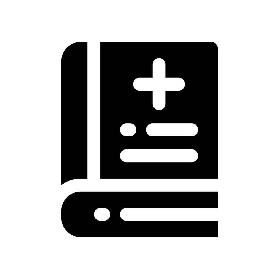medical book glyph icon. vector icon for your website, mobile, presentation, and logo design.
