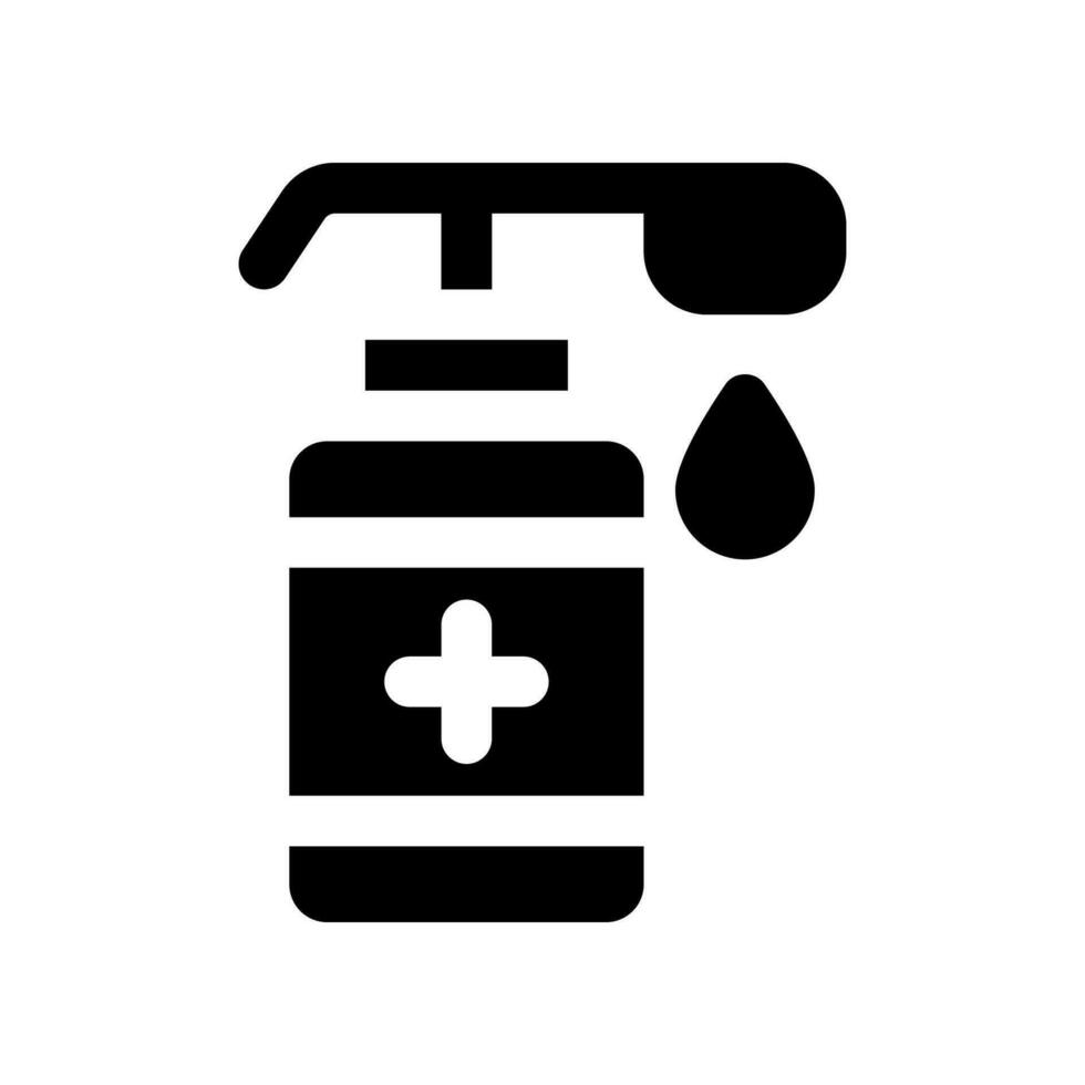 hand sanitizer glyph icon. vector icon for your website, mobile, presentation, and logo design.