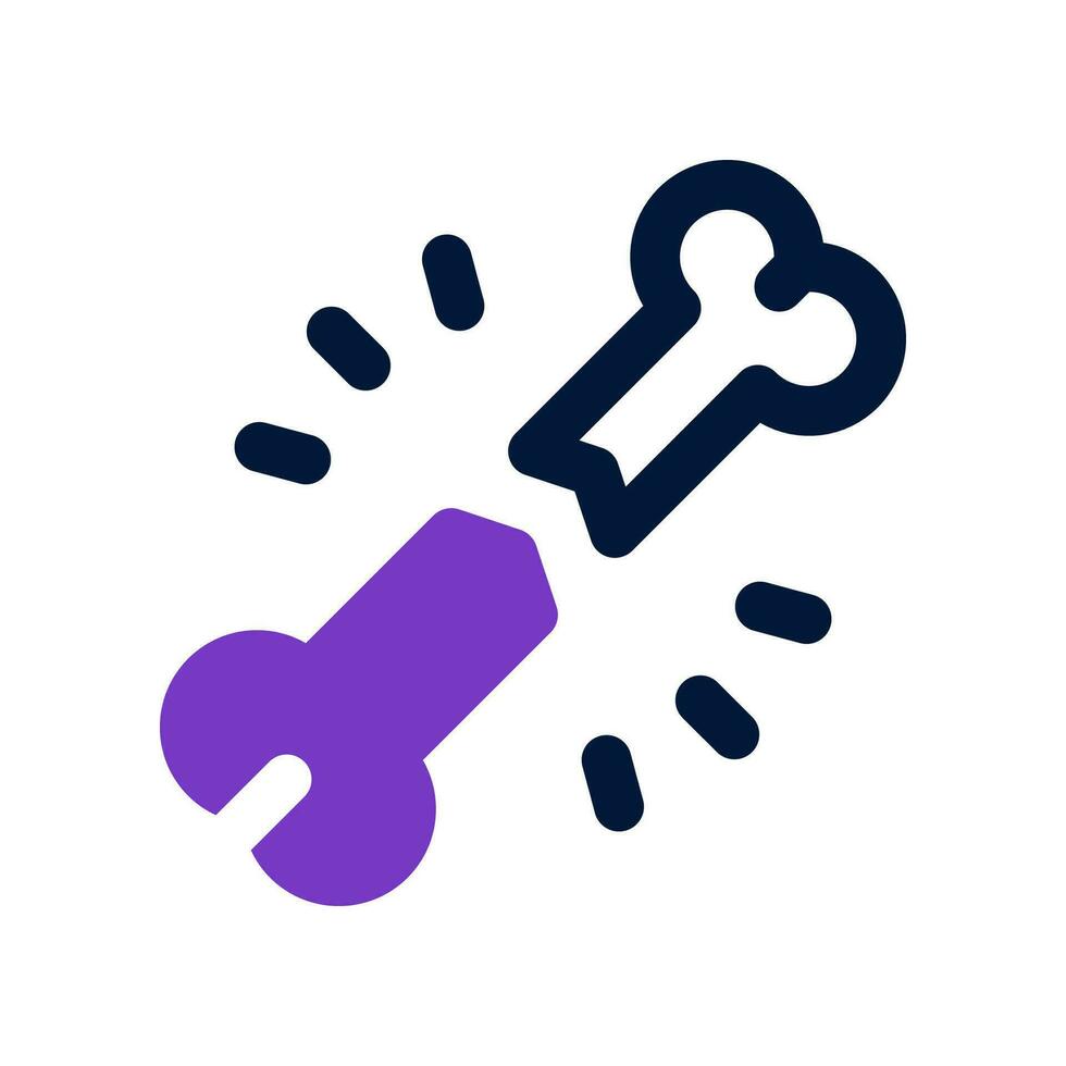 broken bone duo tone icon. vector icon for your website, mobile, presentation, and logo design.