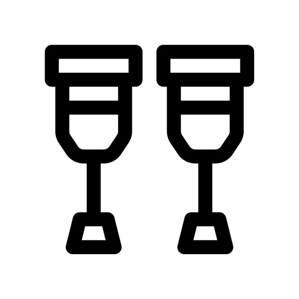 crutches line icon. vector icon for your website, mobile, presentation, and logo design.