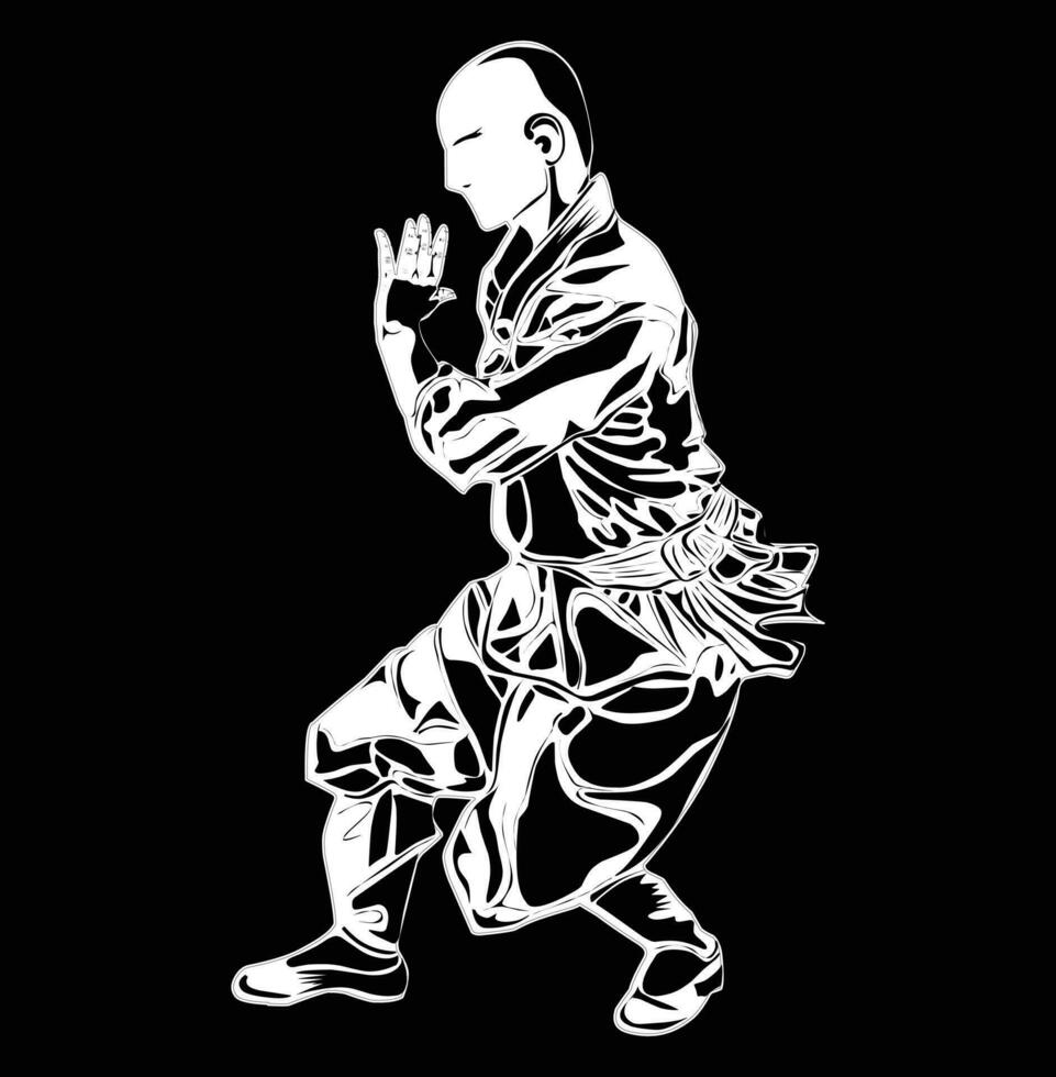 kung fu movement images, suitable for t-shirts, posters, education and others vector