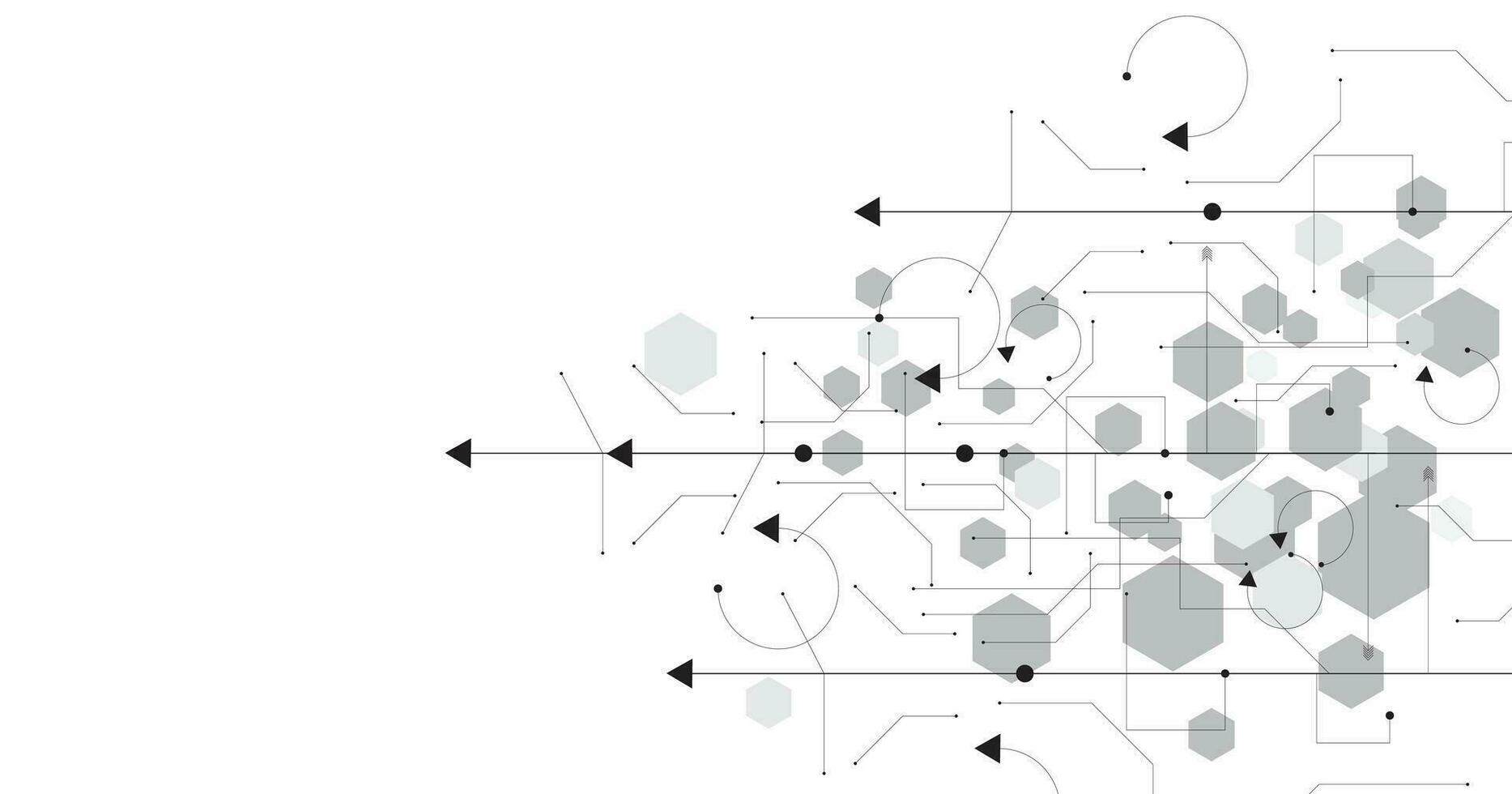 Technology black circuit diagram on white background. vector