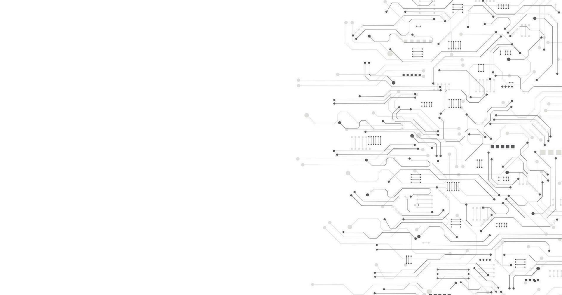 Black circuit diagram on white background. vector