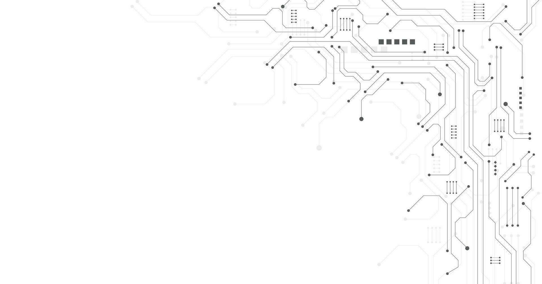 Black circuit diagram on white background. vector