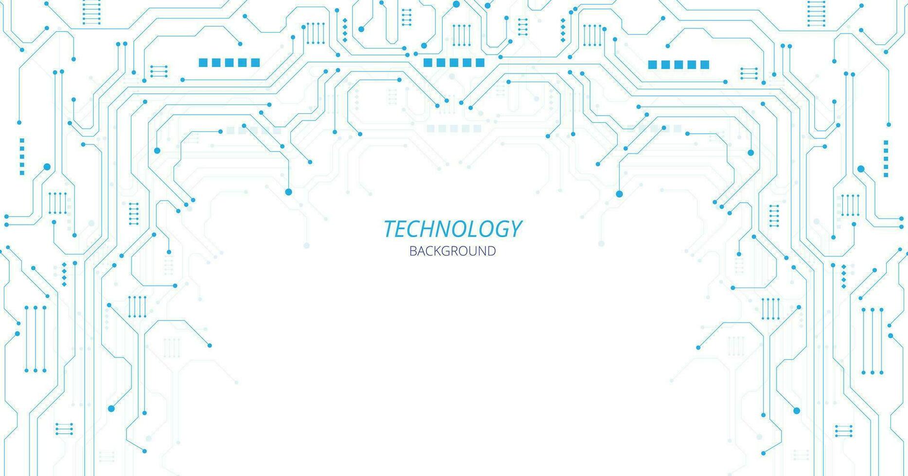 Concept of Technology blue circuit diagram. vector