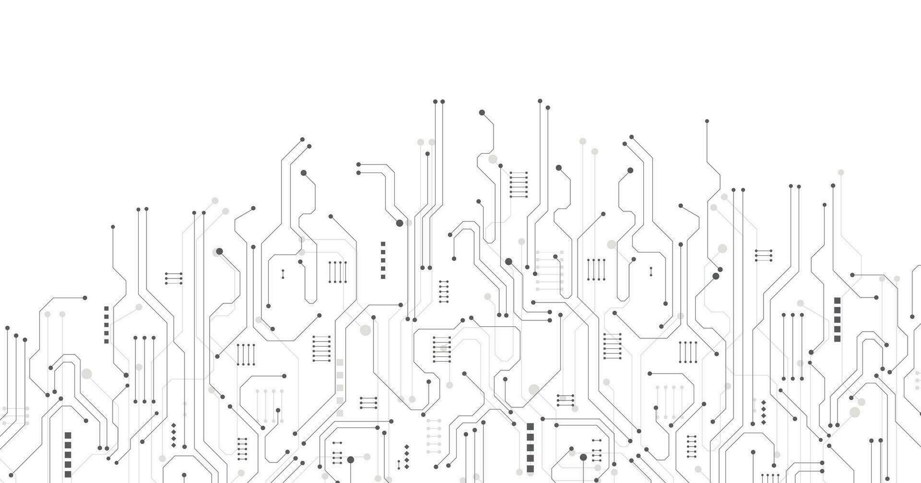 Black circuit diagram on white background. vector