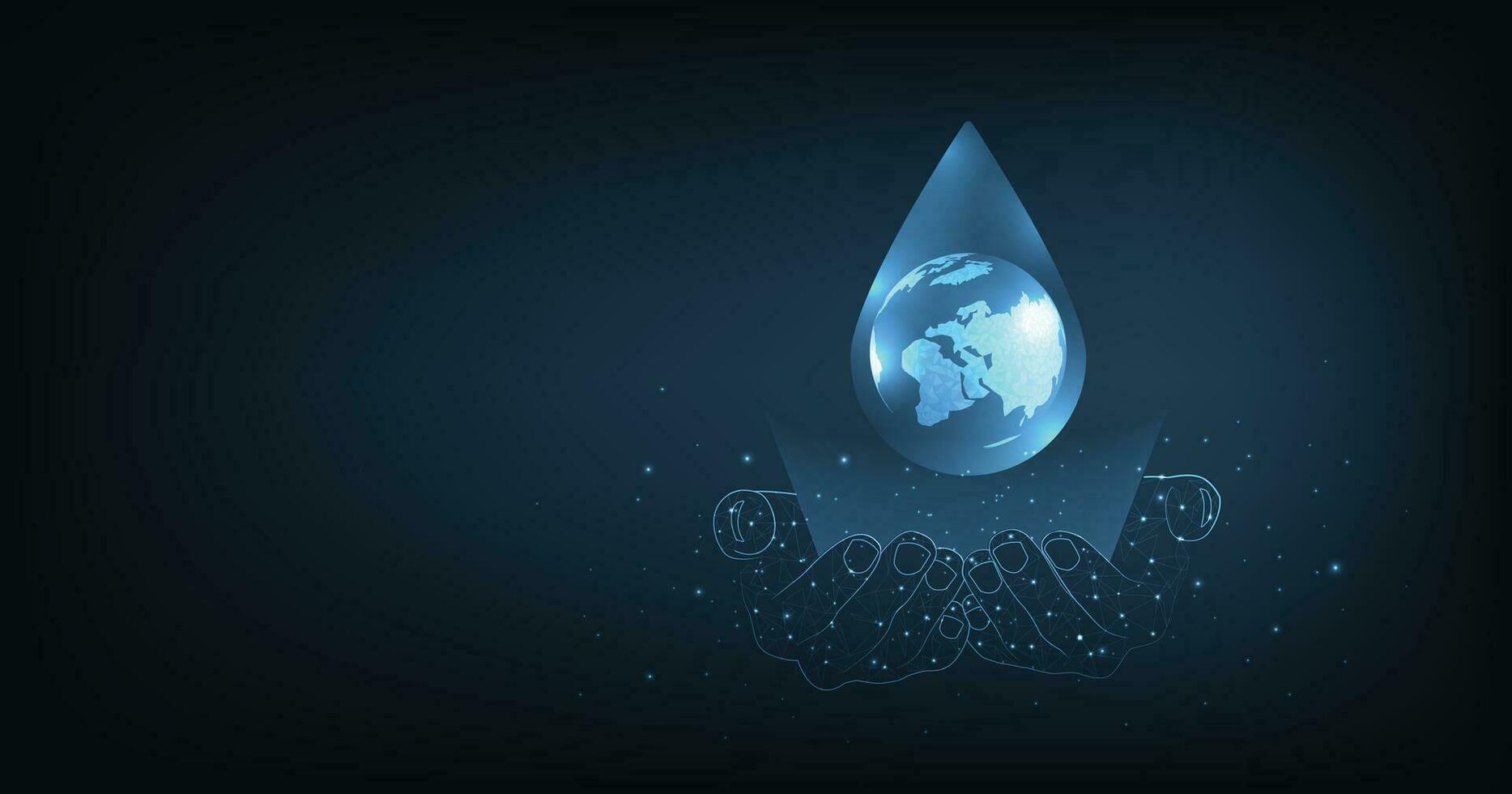 Concept of world water day. vector