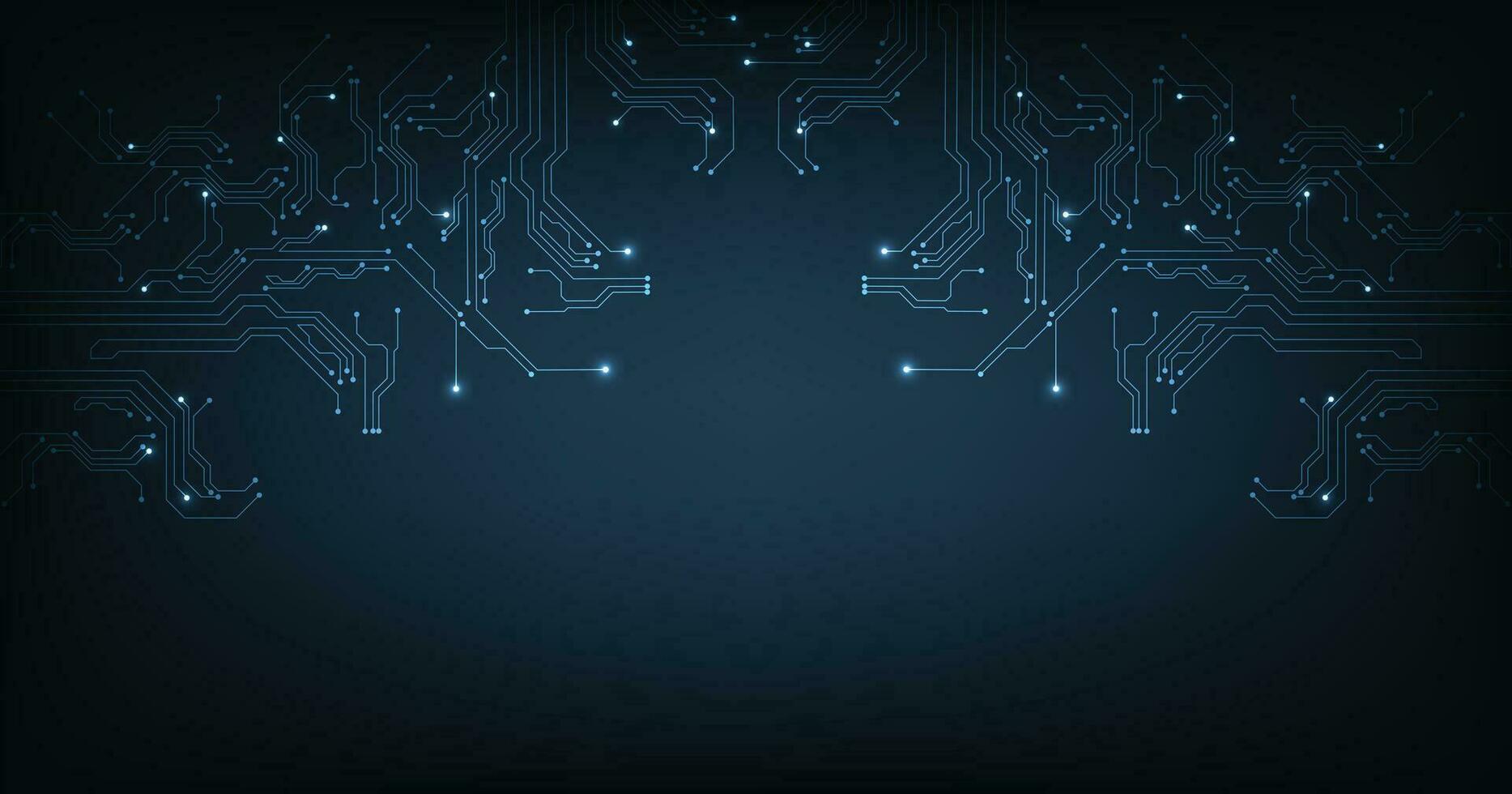 Circuit board blue technology background. vector