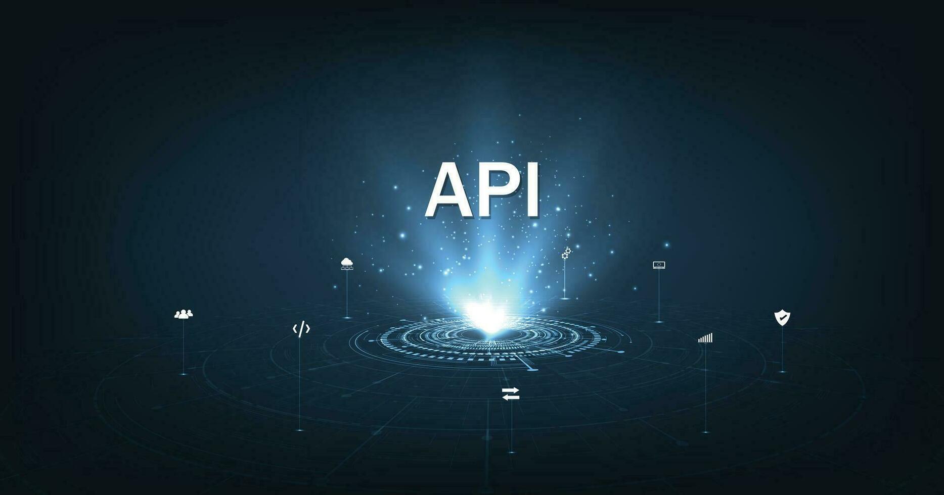 Application Programming Interface API concept. vector