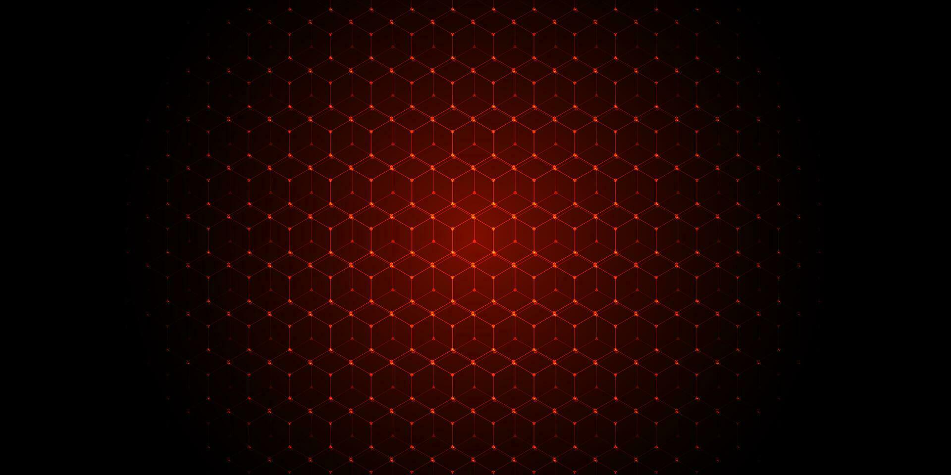 Dark technology hexagonal background. vector