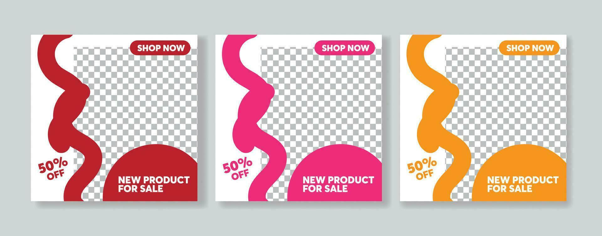 Editable minimal square banner template. Suitable for social media post and web internet ads. Vector illustration with photo college