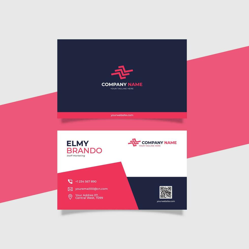 Modern Corporate Identity Business Card Template with Logo Placement vector