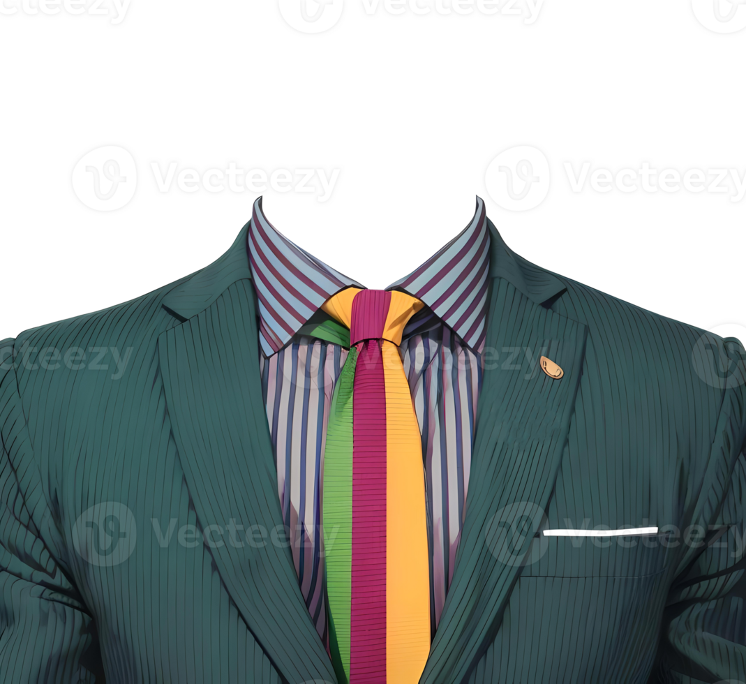 Green suit coat material plan organization business concept design by