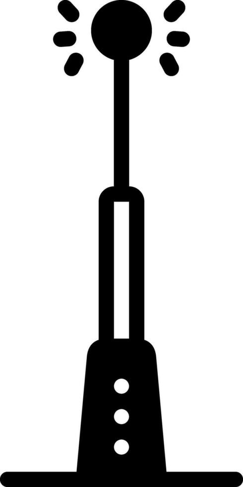 solid icon for pole vector