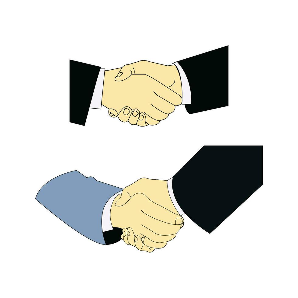 businessman handshakes business concept hands isolated on white background vector