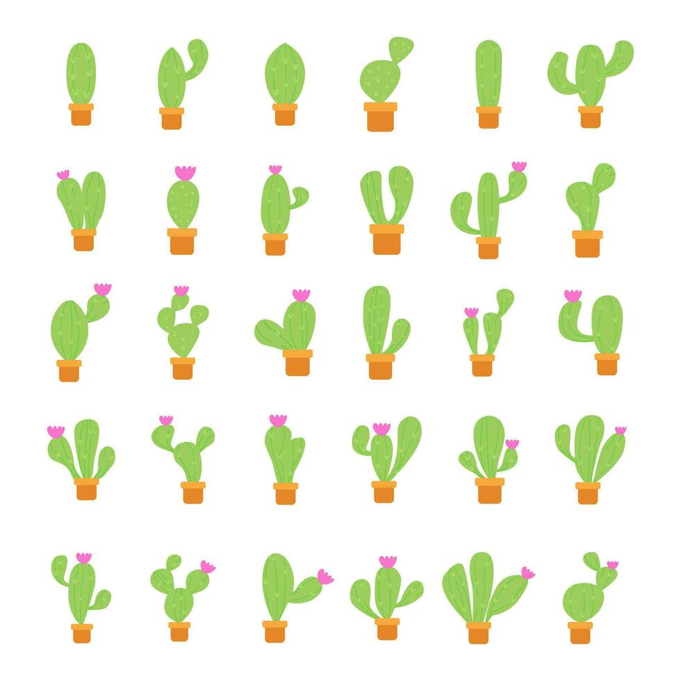 cactus árbol diseño. fácil a editar. eps 10 vector