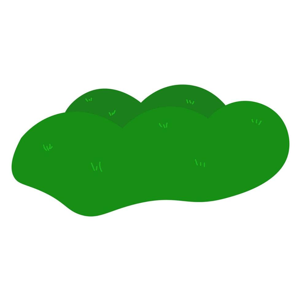 Vector green hills background cartoon field