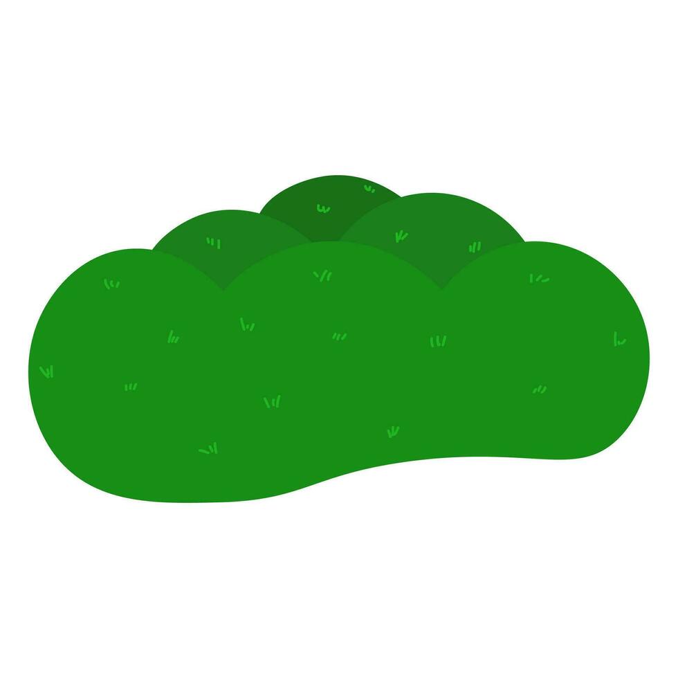 Vector green hills background cartoon field