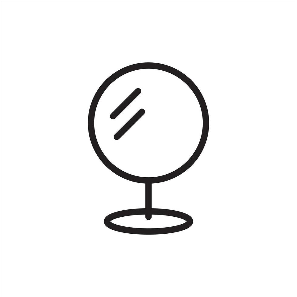 table mirror icon vector illustration symbol