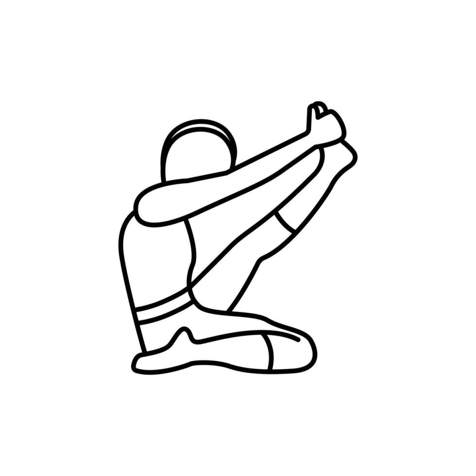 yoga pose icon. outline icon vector