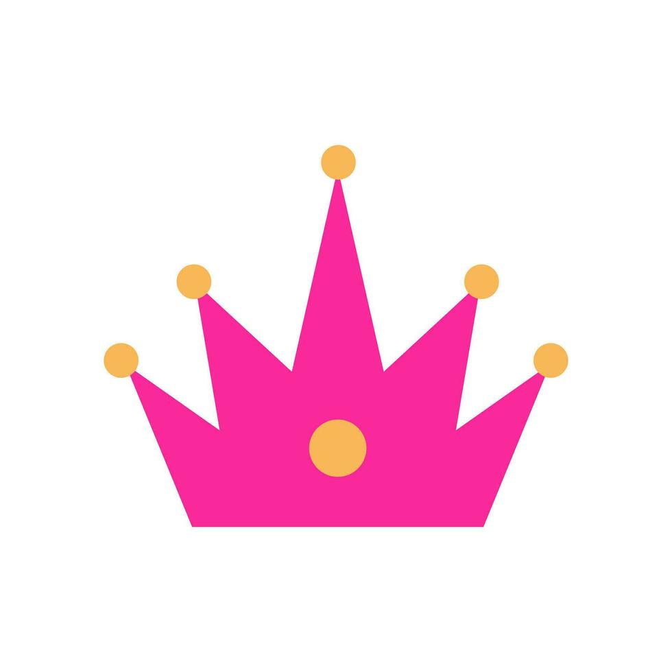 Cute pink crown vector