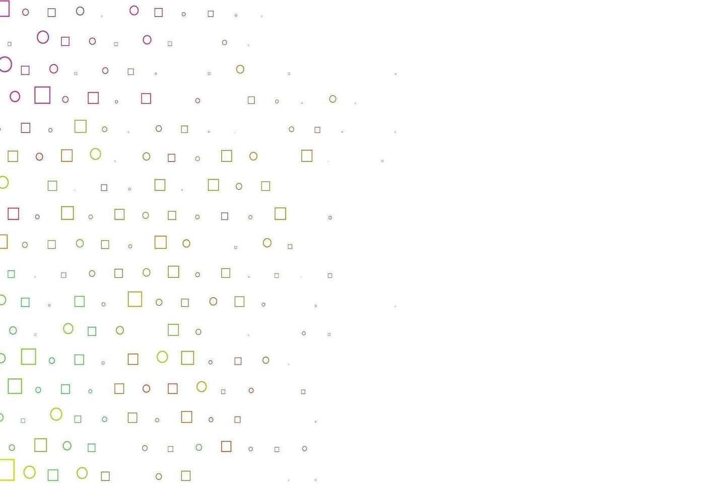 Light Multicolor, Rainbow vector background with circles, rectangles.