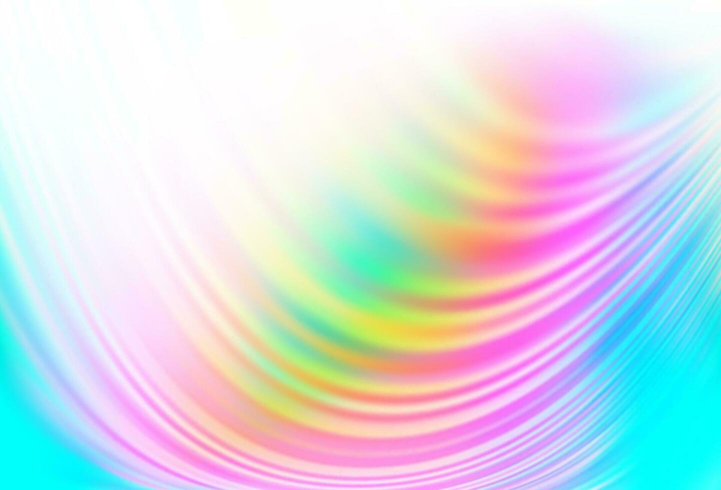 Light Multicolor, Rainbow vector background with bent lines.