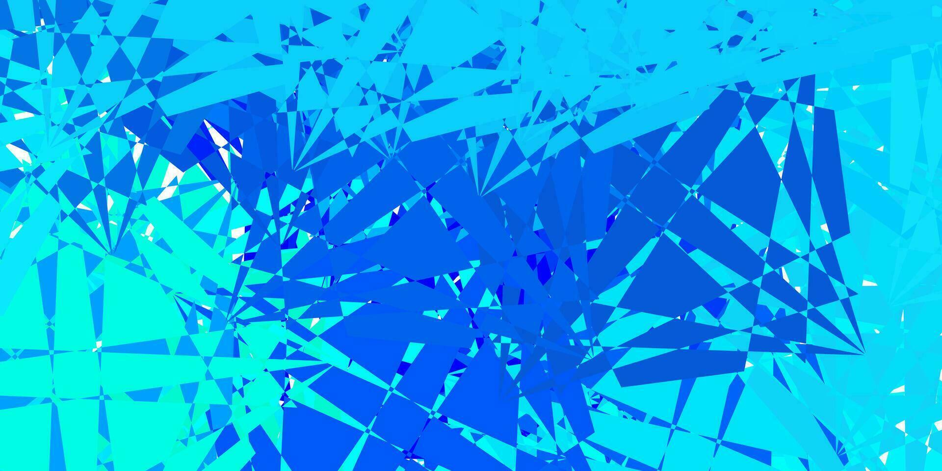 Dark Blue, Green vector texture with random triangles.