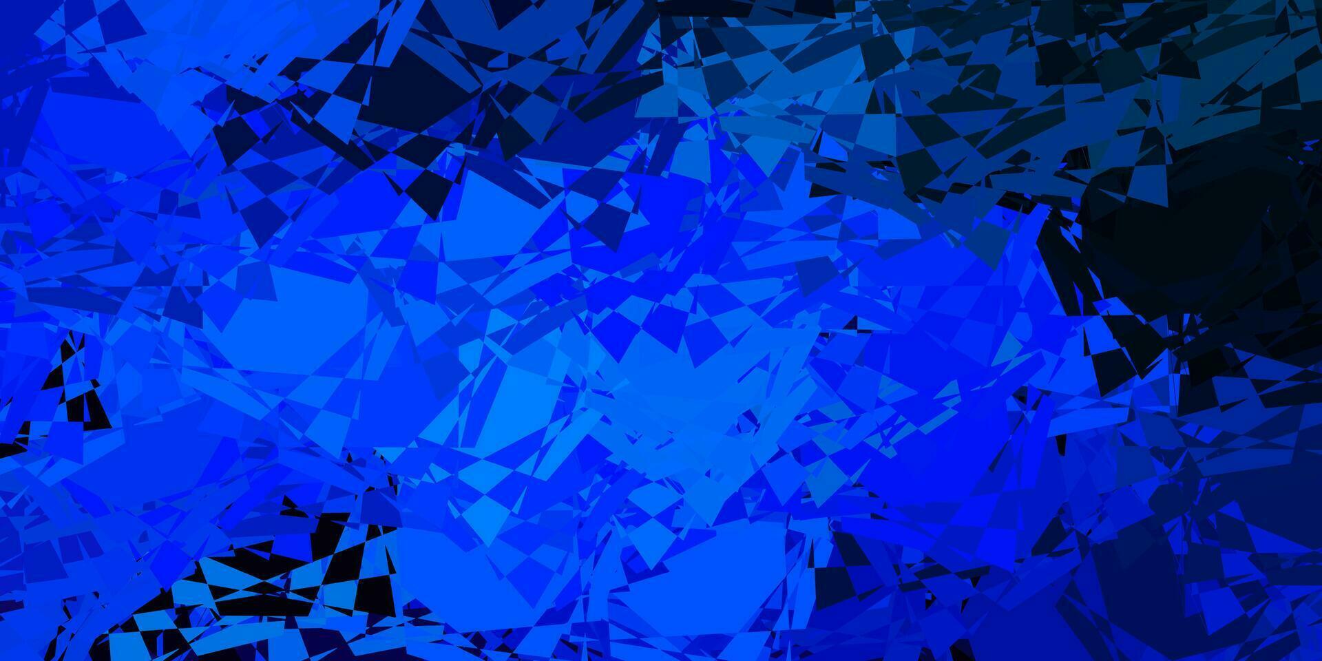 Dark Pink, Blue vector background with triangles.