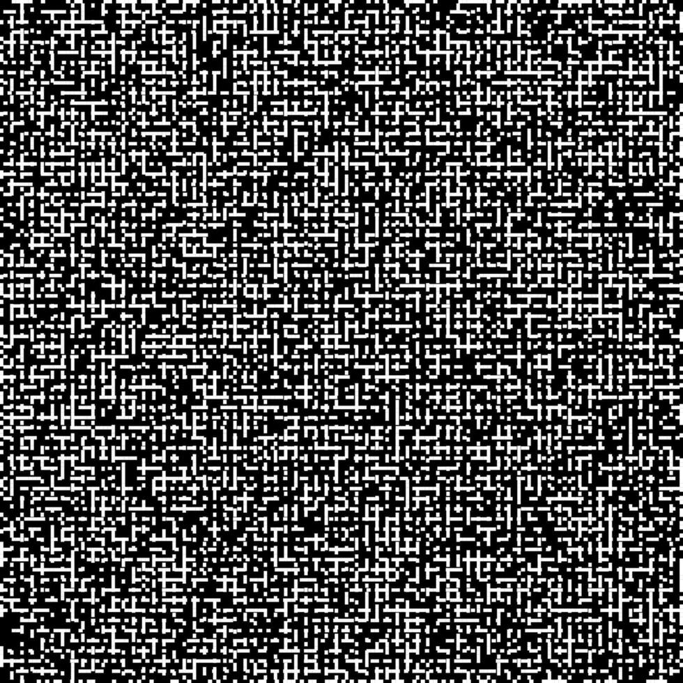 Pixel art black and white BW background with random chaotic pixels vector
