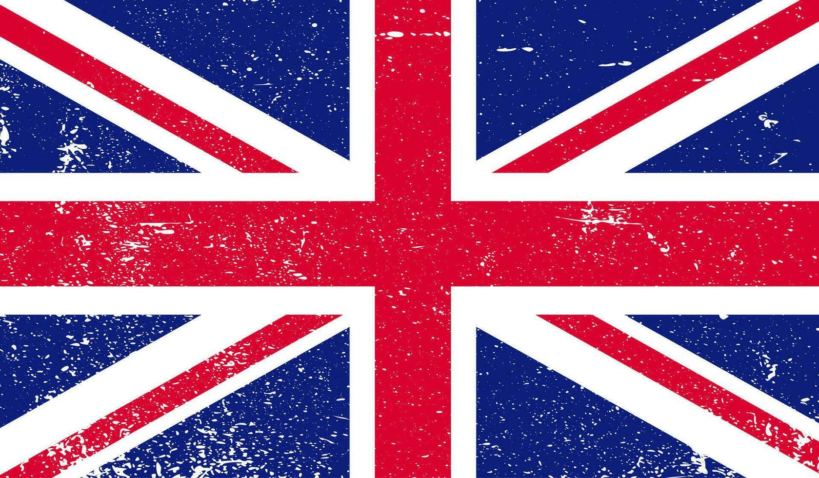 Shabby British flag, flag GB grunge style vector