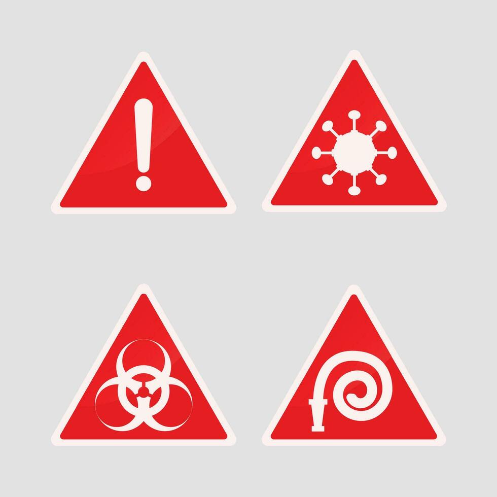 Warning Sign Collection vector