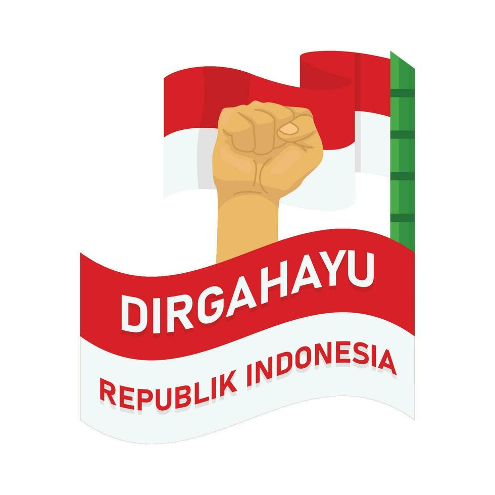 Indonesian independence anniversary vector