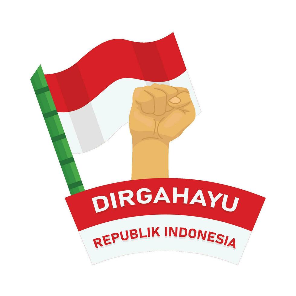 Indonesian independence anniversary vector