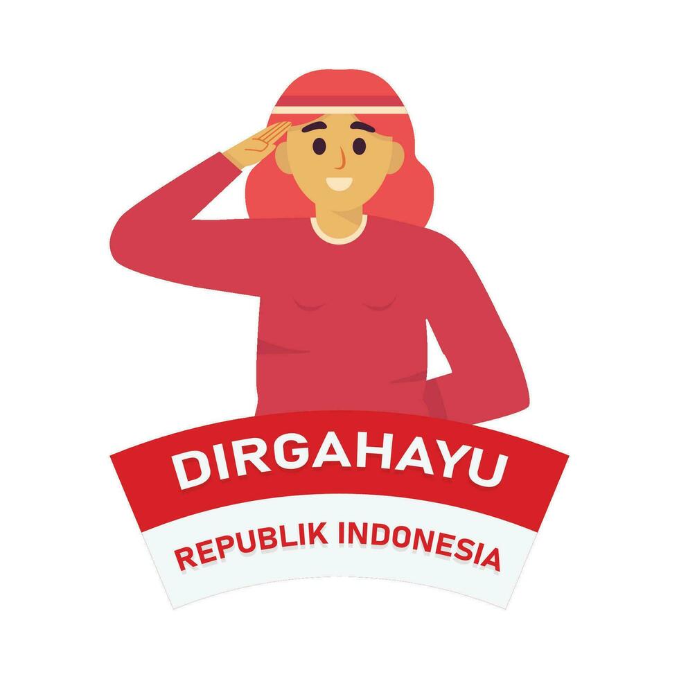Indonesian independence anniversary vector