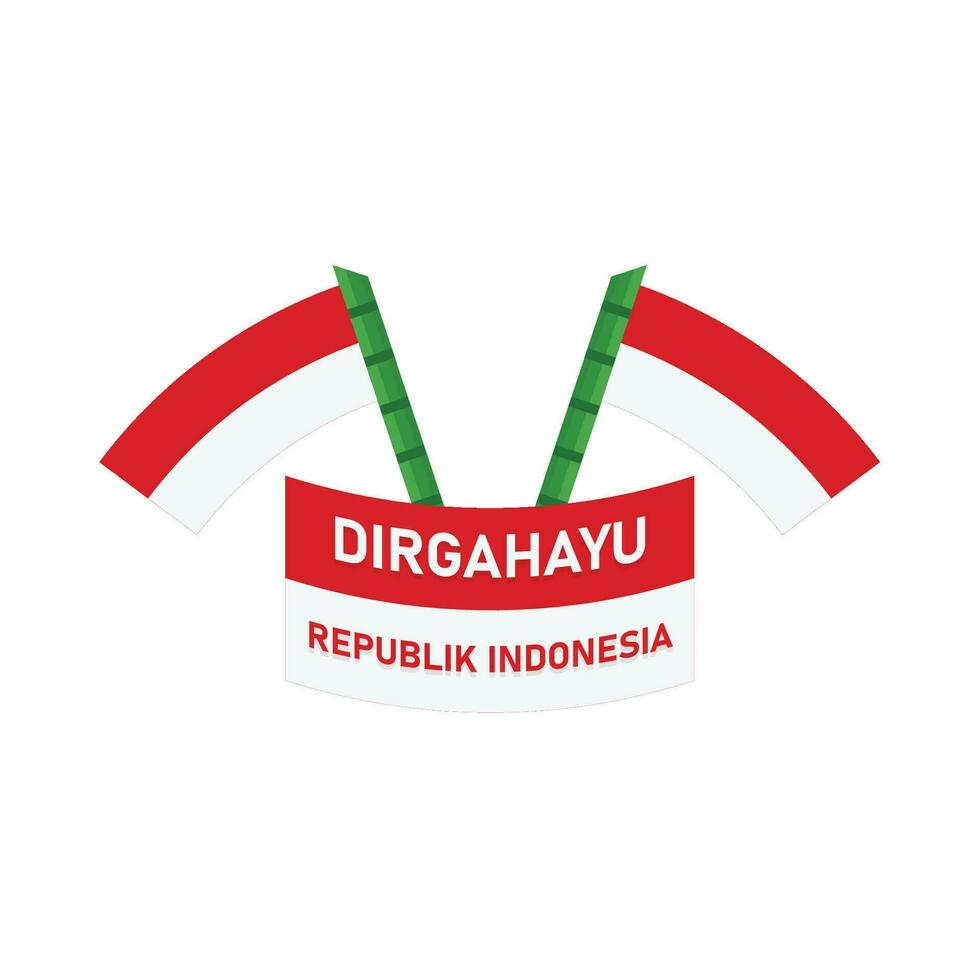 Indonesian independence anniversary vector